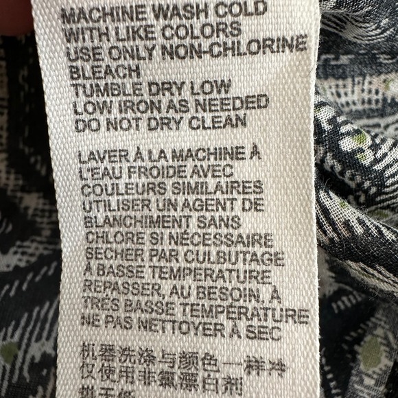 Free people mostly meadows boho blouse Black Combo Festival Hippie small - Picture 10 of 12